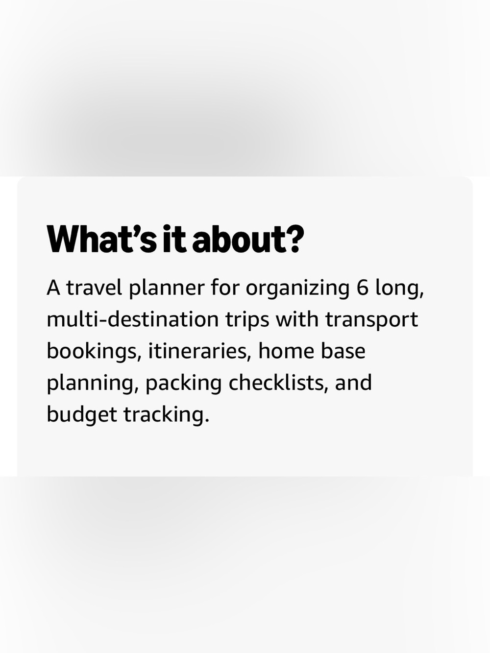 Trip Organizer Travel Planner for Long Trips - Picture 2 of 3